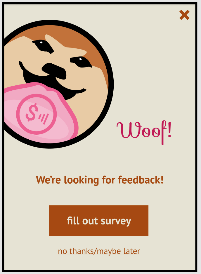 The Akita extension's new prompt asking users to fill out a feedback survey with a button that links to the survey webpage.