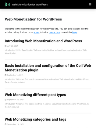 Cover image for WordPress & Web Monetization content series now live!