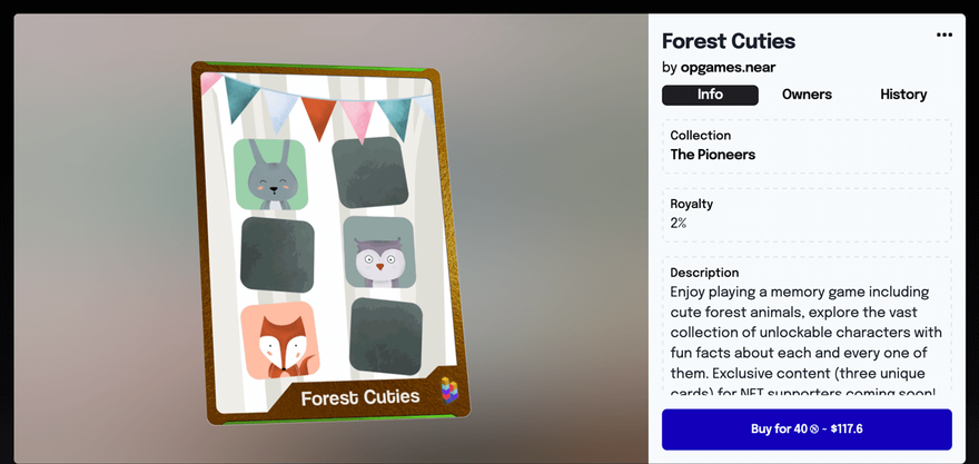 Enclave Games - Forest Cuties: NFT card